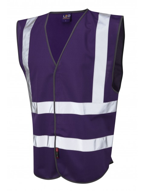 Leo Pilton Reflective Waistcoat - Purple Clothing